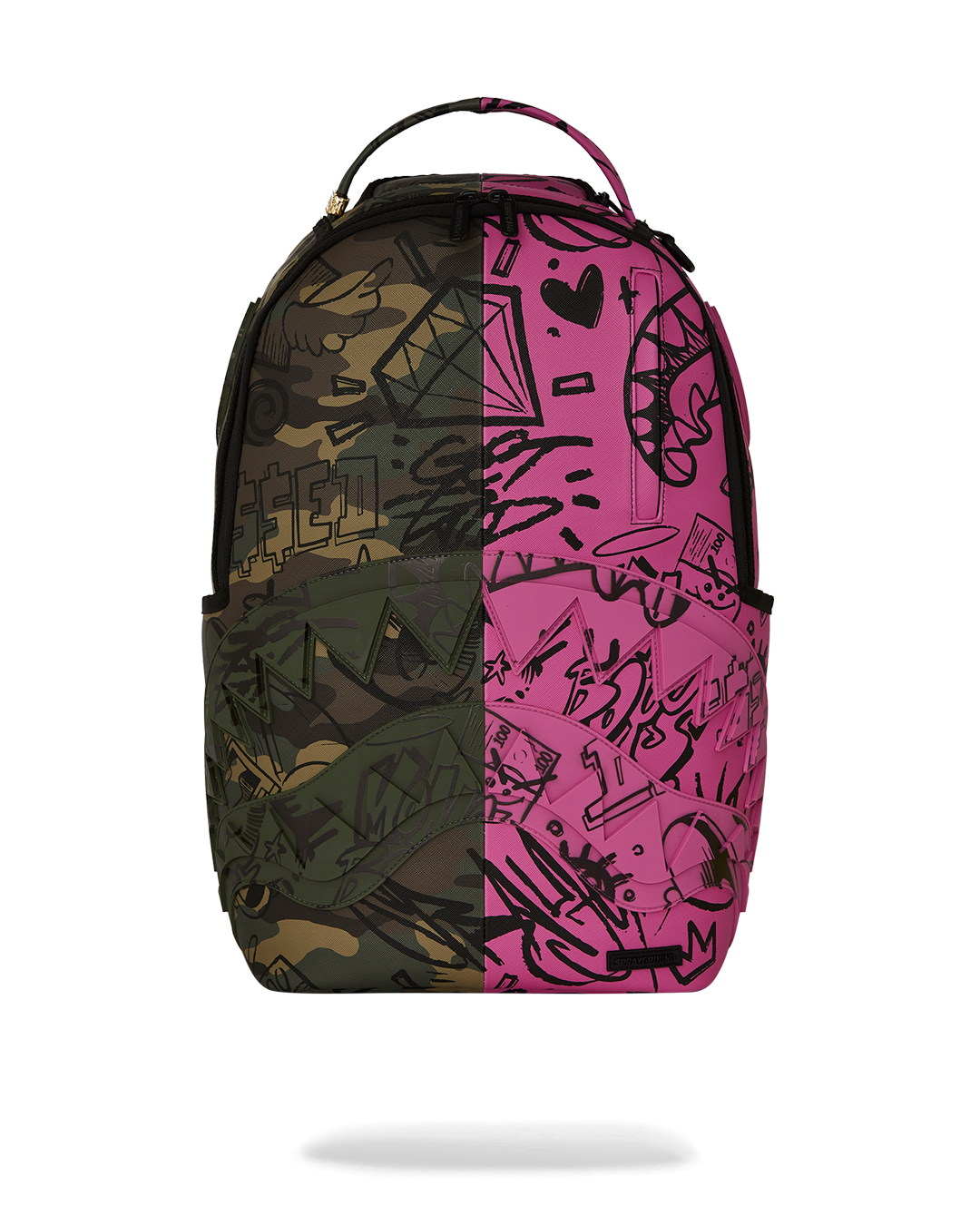 SPLIT PINK AND CAMO DLX BACKPACK