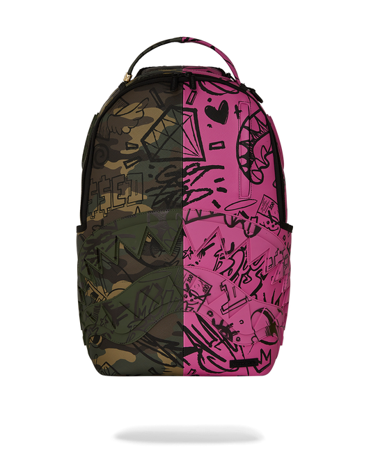 SPLIT PINK AND CAMO DLX BACKPACK
