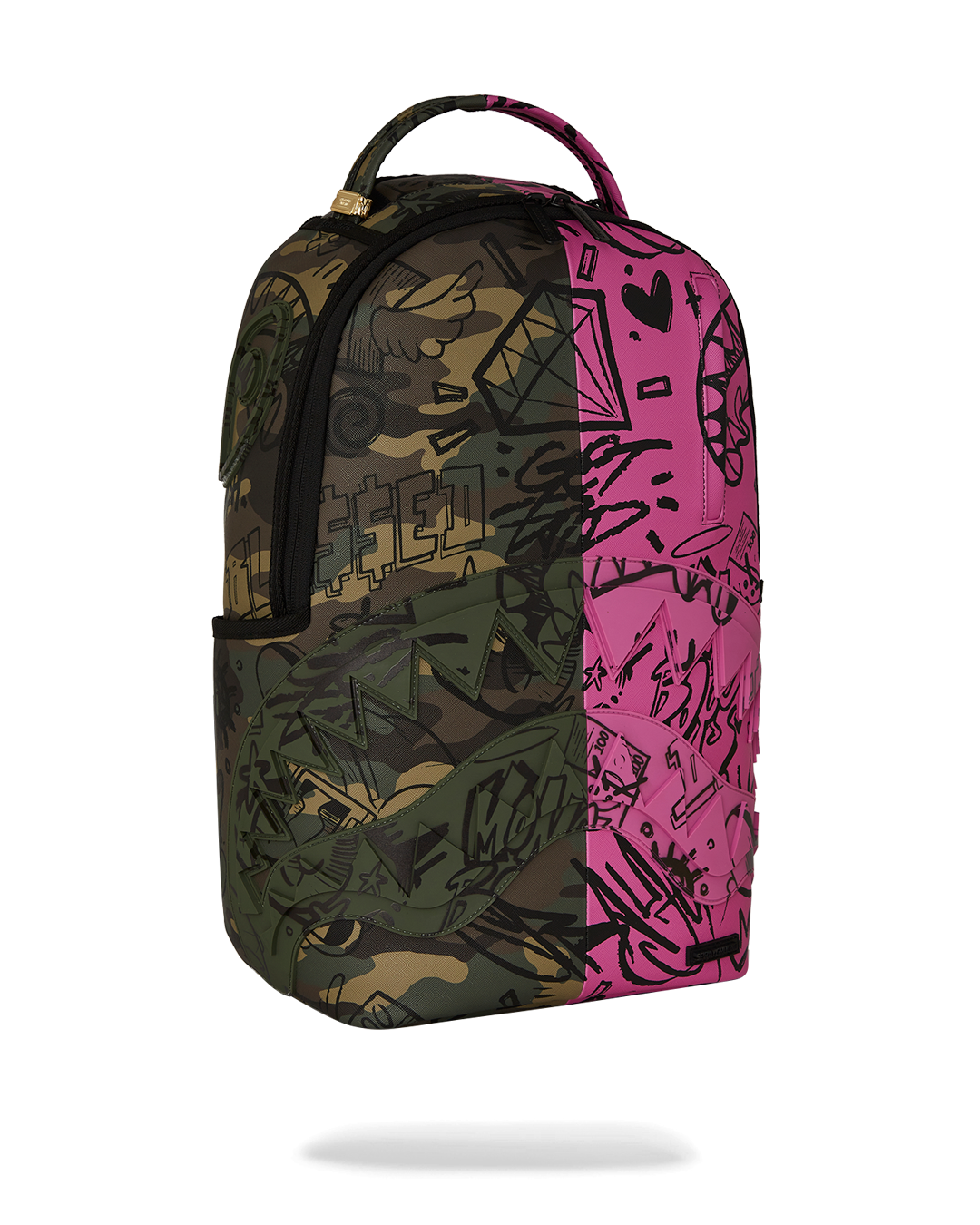 SPLIT PINK AND CAMO DLX BACKPACK