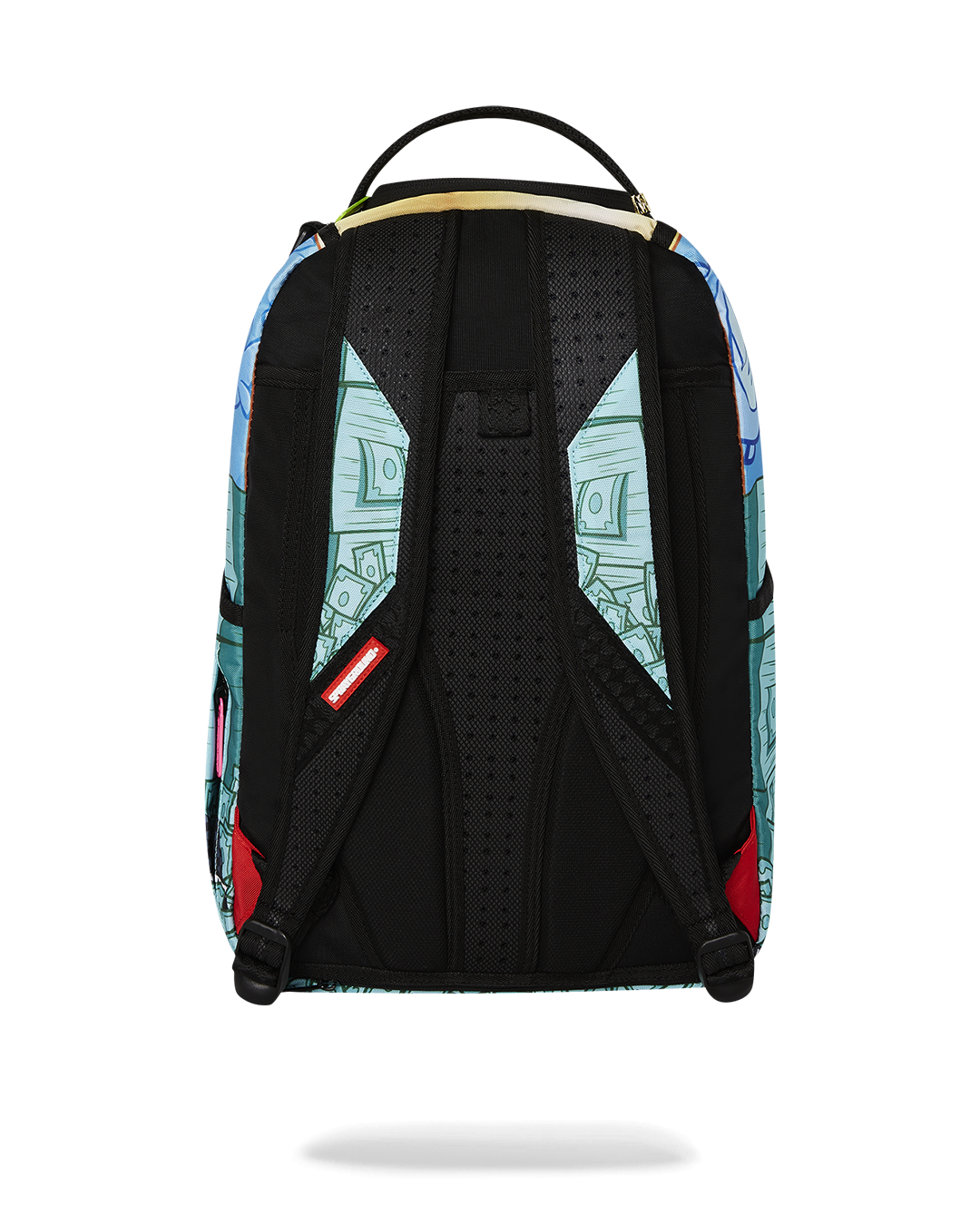 TIMMY SITTING ON MONEY CHAIR BACKPACK
